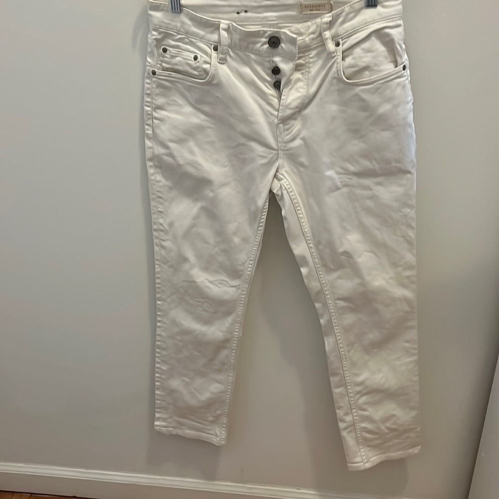 All saints white denim